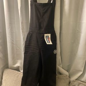 Black Skinny Leg Levi Overalls - NWT